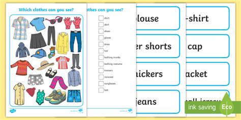 A Ficha De Actividad Elige La Ropa Correcta En Ingl S Off