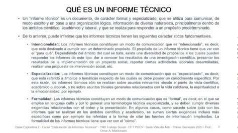 Clase Expositiva 2 Elaboración de Informes Técnicos 2020 YouTube