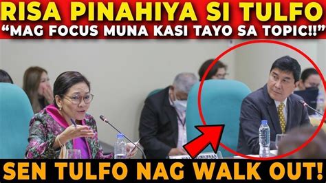 Magfocus Muna Tayo Sa Topic Sen Risa Sen Risa Pinahiya Si Sen