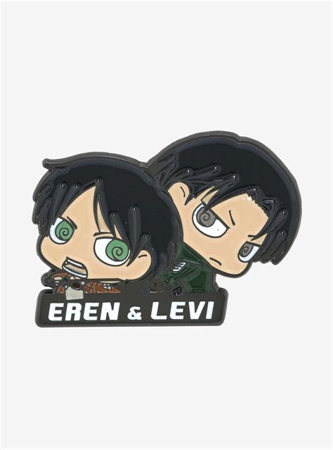 Boxlunch Attack On Titan Chibi Eren And Levi Enamel Pin Boxlunch