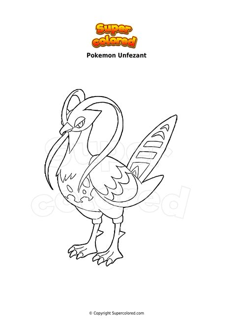 Dibujo Para Colorear Pokemon Unfezant Supercolored