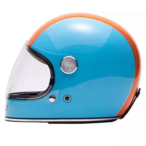 Mârkö Full Moon blue orange full face vintage helmet