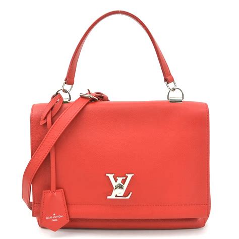 Louis Vuitton ルイ ヴィトン Louis Vuitton ハンドバッグ ショルダーバッグ ロックミー レザー レッド シルバー レディース M50363 送料無料【中古