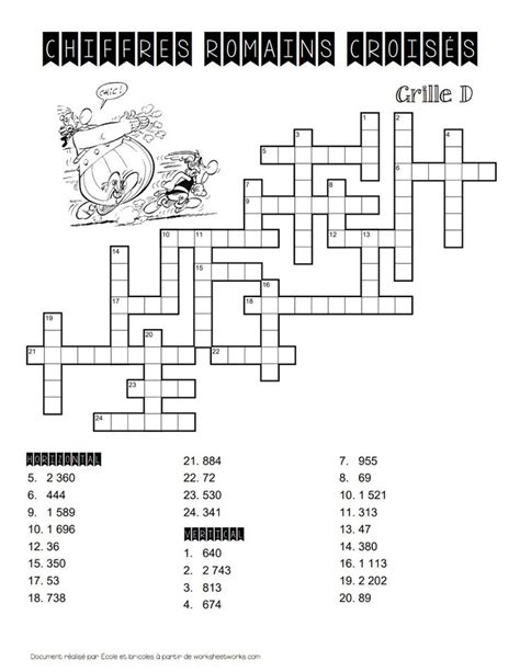 Chiffres Romains Crois S Chiffres Romains Ducation Math Matique