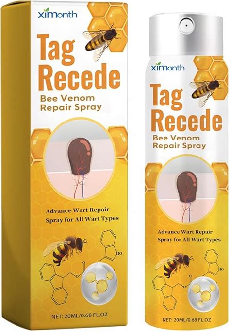 Tag Recede Bee Venom Labeled Spray For All Skin Types Wart Treatment