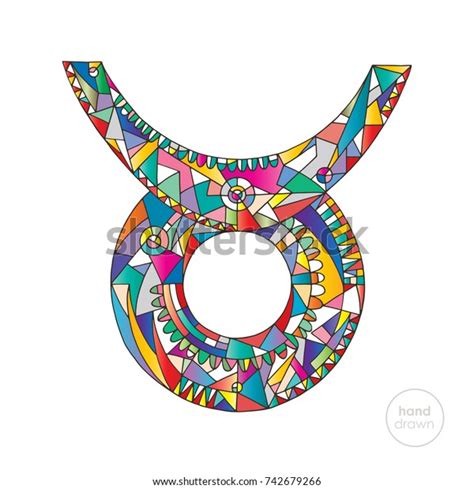 Taurus Zodiac Sign Horoscope Vector Illustration Stock Vector Royalty