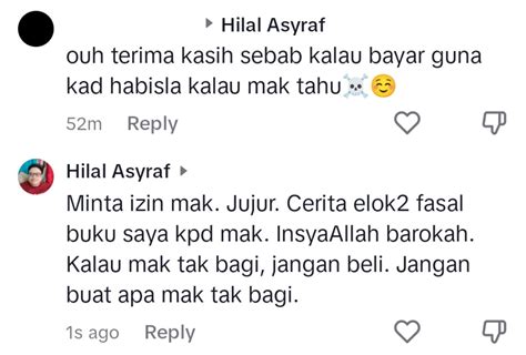 Hilal Asyraf On Twitter Saya Memang Tak Buat Cod Untuk Karya Karya