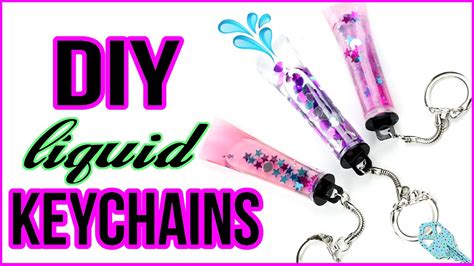 Diy Liquid Keychains Glitter Liquid Keychain Diys Youtube