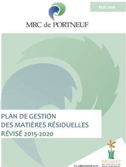 PLAN DE GESTION DES MATIÈRES RÉSIDUELLES RÉVISÉ 2015 2020 Mai 2016