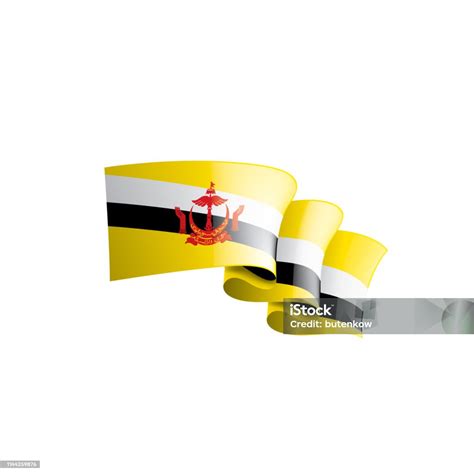 Brunei Flag Vector Illustration On A White Background Stock