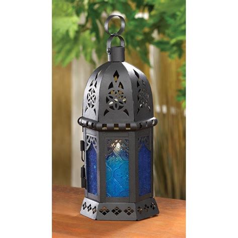 Ocean Blue Candle Lantern Candle Lanterns Blue Candles Lantern