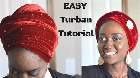 EASY Turban Tutorial How To Tie Nigerian Velvet Turban Turban