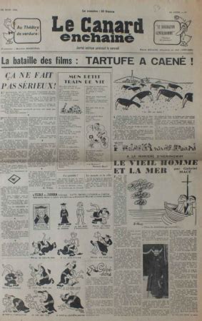 Journal canard enchaîné 1954 cadeau original