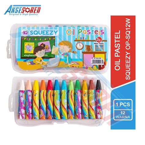 Jual Oil Pastels Crayon Squeezy Op Sq W Warna Alat Tulis Gambar