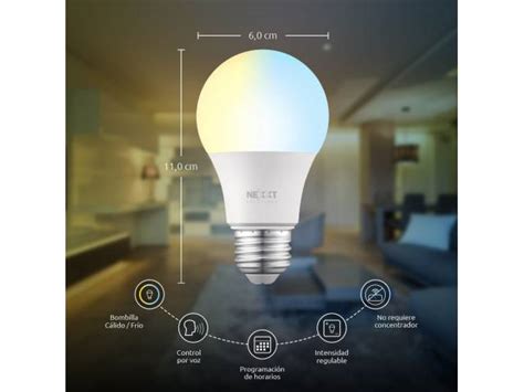 Lámpara LED Smart Wi Fi Nexxt NHB W120 9W Inteligente HOGAR DOMÓTICA