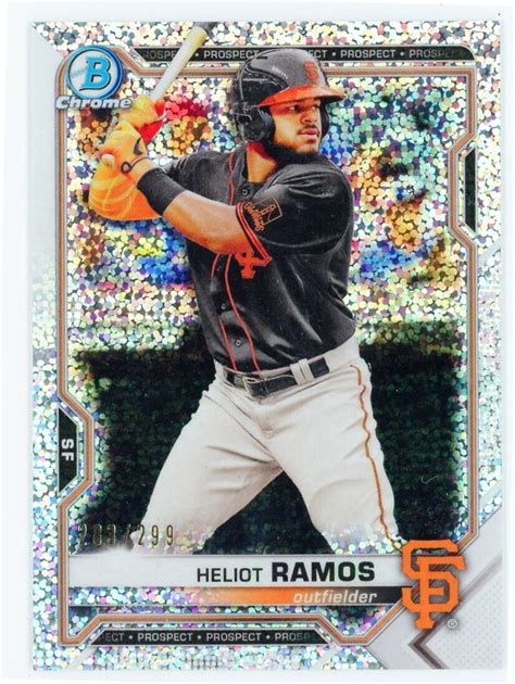 E640 HELIOT RAMOS RC SPECKLE REFRACTOR 2021 BOWMAN CHROME 299 SF