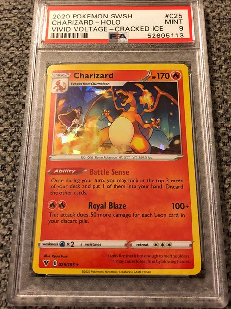 Pokemon Charizard Holo Cracked Ice Vivid Voltage Psa Myslabs