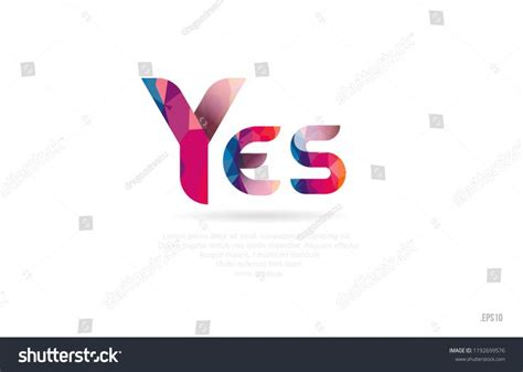 Yes Colored Rainbow Word Text Suitable Stock Vector (Royalty Free ...