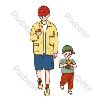 Cartoon Dad And Son Png Images Free Cartoon Dad And Son