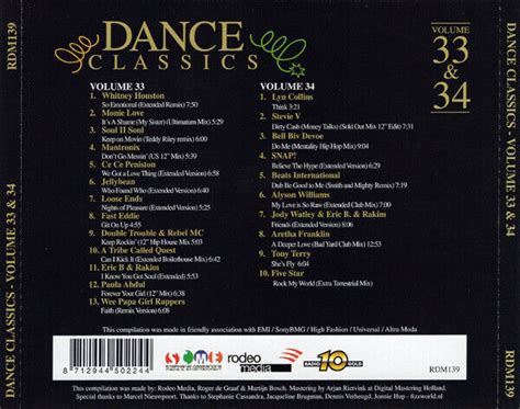 Various Dance Classics Volume 33 And 34 2xcd Comp 2010 Ebay