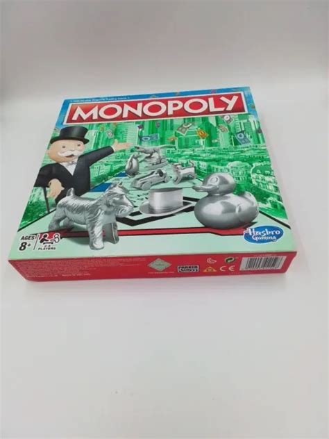 HASBRO MONOPOLY WITH New Token Line Up Board Game Complete Used Once