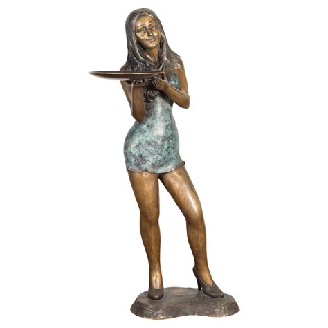 Life Size Bronze Statue Of Women And Jar At 1stDibs