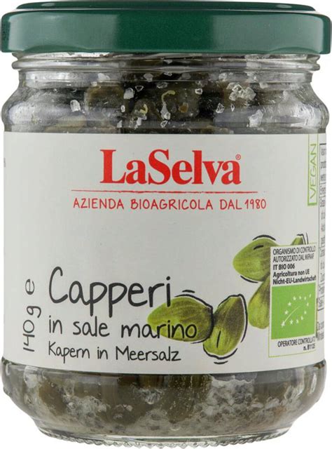 LaSelva Bio Kapern In Meersalz 140 G Piccantino Onlineshop Deutschland