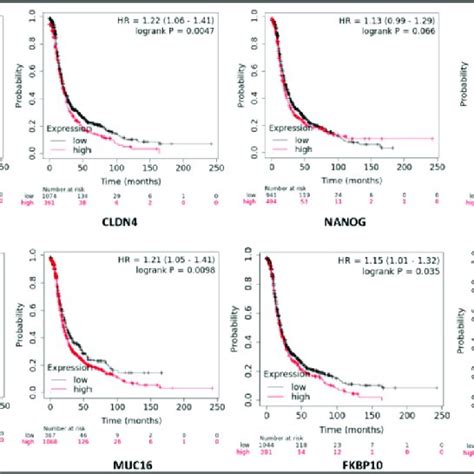 Kaplan Meier Survival Estimation For Best 8 Seed Genes A Km Survival