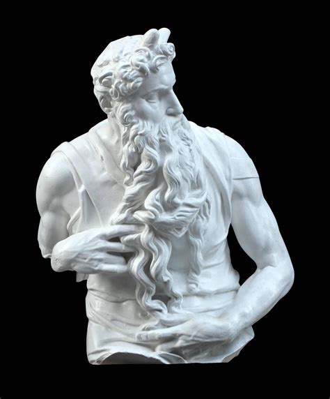 White Plaster Copy of Michelangelo's Sculpture of Moses For Sale at 1stdibs