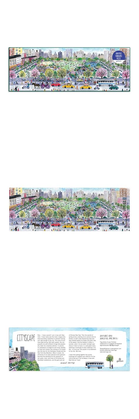 Michael Storrings Cityscape Piece Panoramic Puzzle Galison