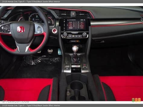 Type R Redblack Suede Effect Interior Dashboard For The 2018 Honda