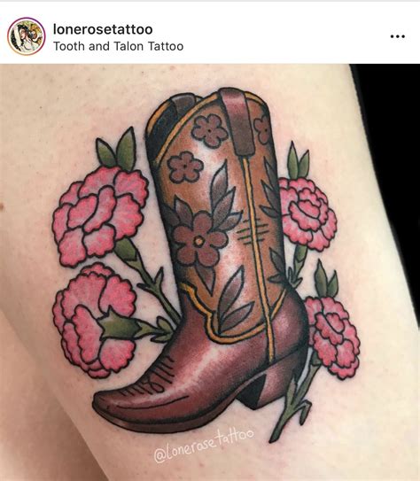 Traditional Cowboy Boot Tattoo Printable Computer Tools