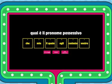 Il Pronome Gameshow Quiz