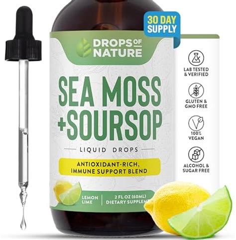 Amazon Irish Sea Moss With Organic Soursop Supplement Vegan