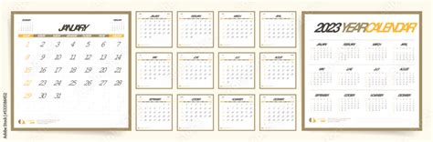 2023 work calendar template. Week starts on Sunday. Corporate formal ...