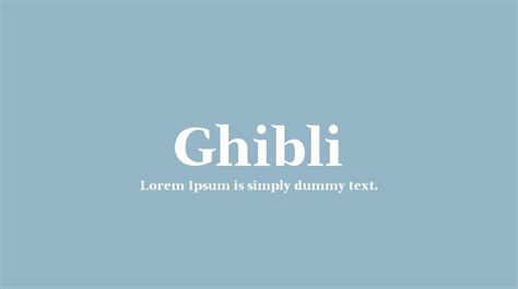 Ghibli Font Family : Download Free for Desktop & Webfont