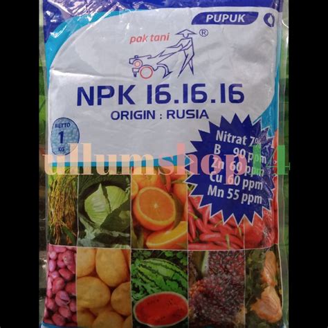 Jual Pupuk NPK Pak Tani 16 16 16 ORIGINAL Kemasan Pabrik Shopee Indonesia