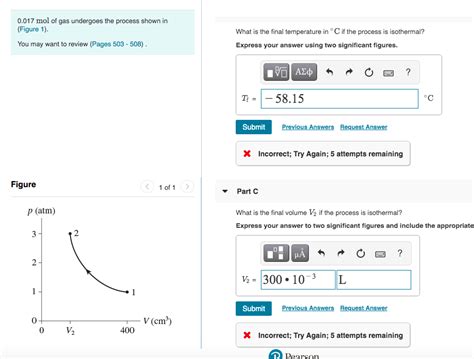 Solved Mol Of Gas Undergoes The Process Shown In Chegg