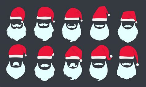 Vintage Santa Claus Beard Design Vector Christmas Party Decorations 3818588 Vector Art At Vecteezy