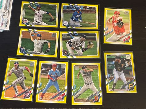 2021 Topps Series 1 Walgreens Yellow Parallel Card Lot 9 Cards