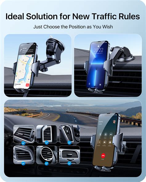 NO Wobble Andobil Car Phone Holder Windscreen Mount Easy To Use