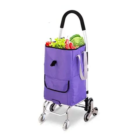 Collapsible Trolley Grocery Shopping Bag Foldable Shopping Cart With