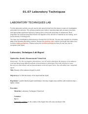 Laboratory Techniques Pdf Laboratory Techniques