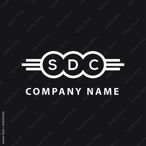 SDC letter logo design on black background. SDC creative initials ...