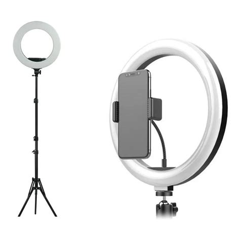 Iluminador Ring Light Anel Luz 26cm 10 Polegadas Tripé 2m Led Fotos