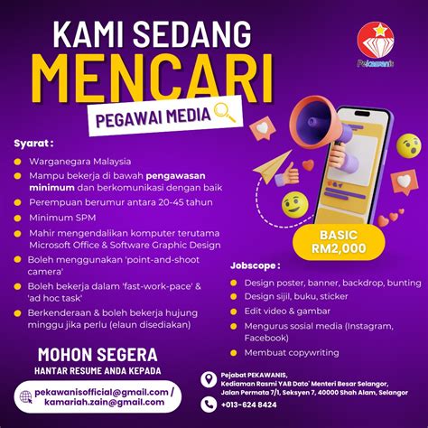 Iklan Jawatan Pertubuhan Kebajikan Dan Amal Wanita Selangor Pekawanis