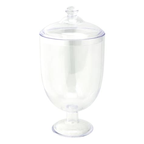 Clear Plastic Candy Jar With Lid 6¼ X 11½