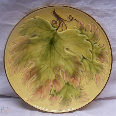 Vintage 7 12 Majolica Leaf Plate Germany 534 12 176 K