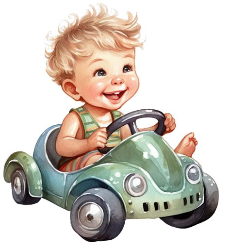 Baby Shawer Baby Car Cartoon Logo Cute Cartoon Big Head Baby