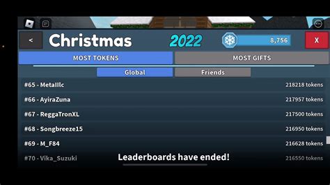 Mm2 I Got 100th Place On The Ts Leaderboard In Christmas 2022 Event